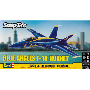 KIT PARA MONTAR REVELL AVIÃO BLUE ANGELS F-18 HORNET 1/72 14 PEÇAS REV 11185